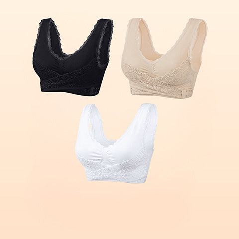 ๐Buy 1 Get 2 FREE๐ - Comfy Corset Bra Front Cross Side Buckle Lace Bras