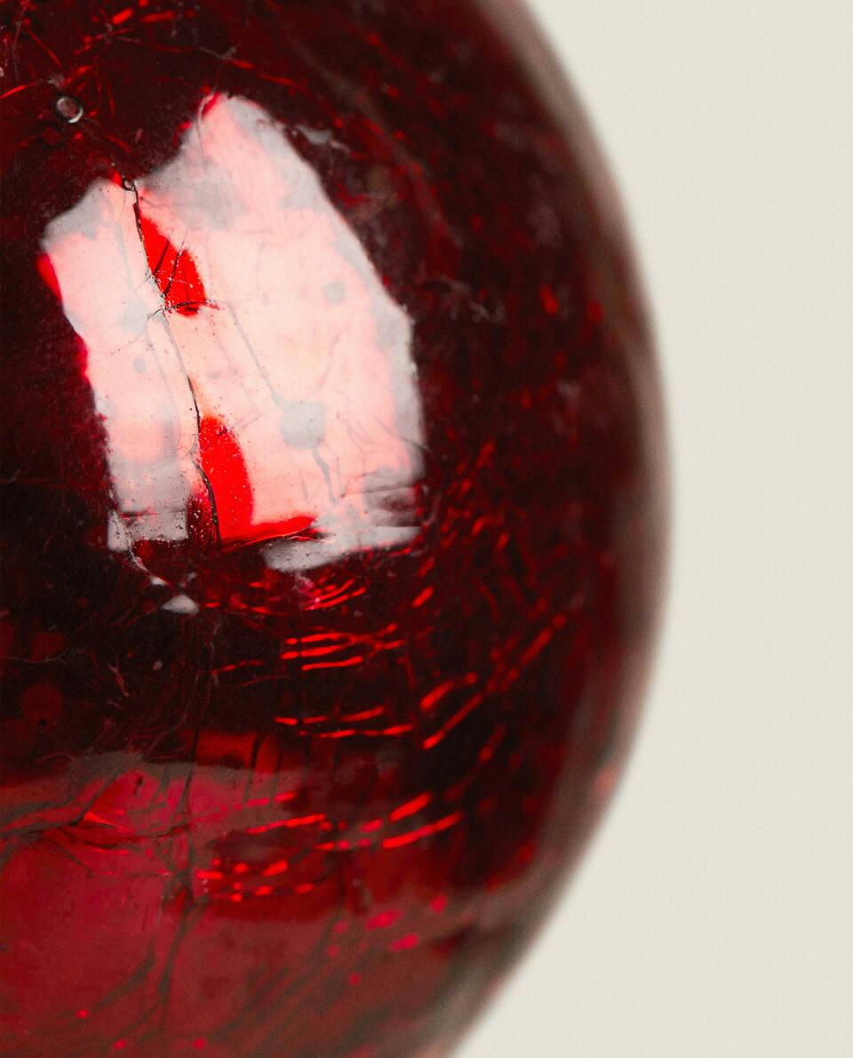 MERCURISED GLASS CHRISTMAS BAUBLE DECORATION