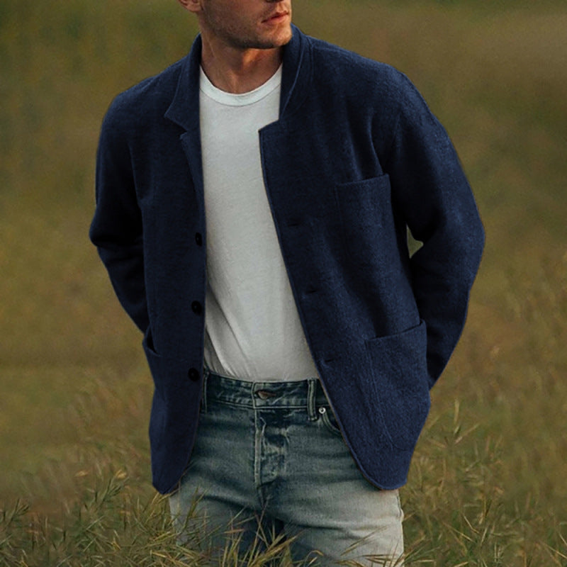 CLEARANCE SALE🔥 Men's Solid Color Fashion Jacket Coat Casual Jacket Coat