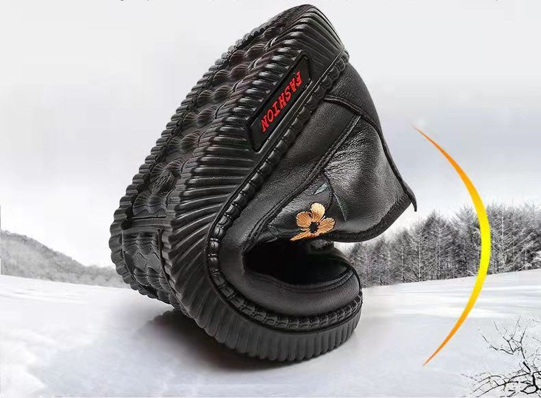 Beauty's thickened warm non-slip waterproof cotton shoes
