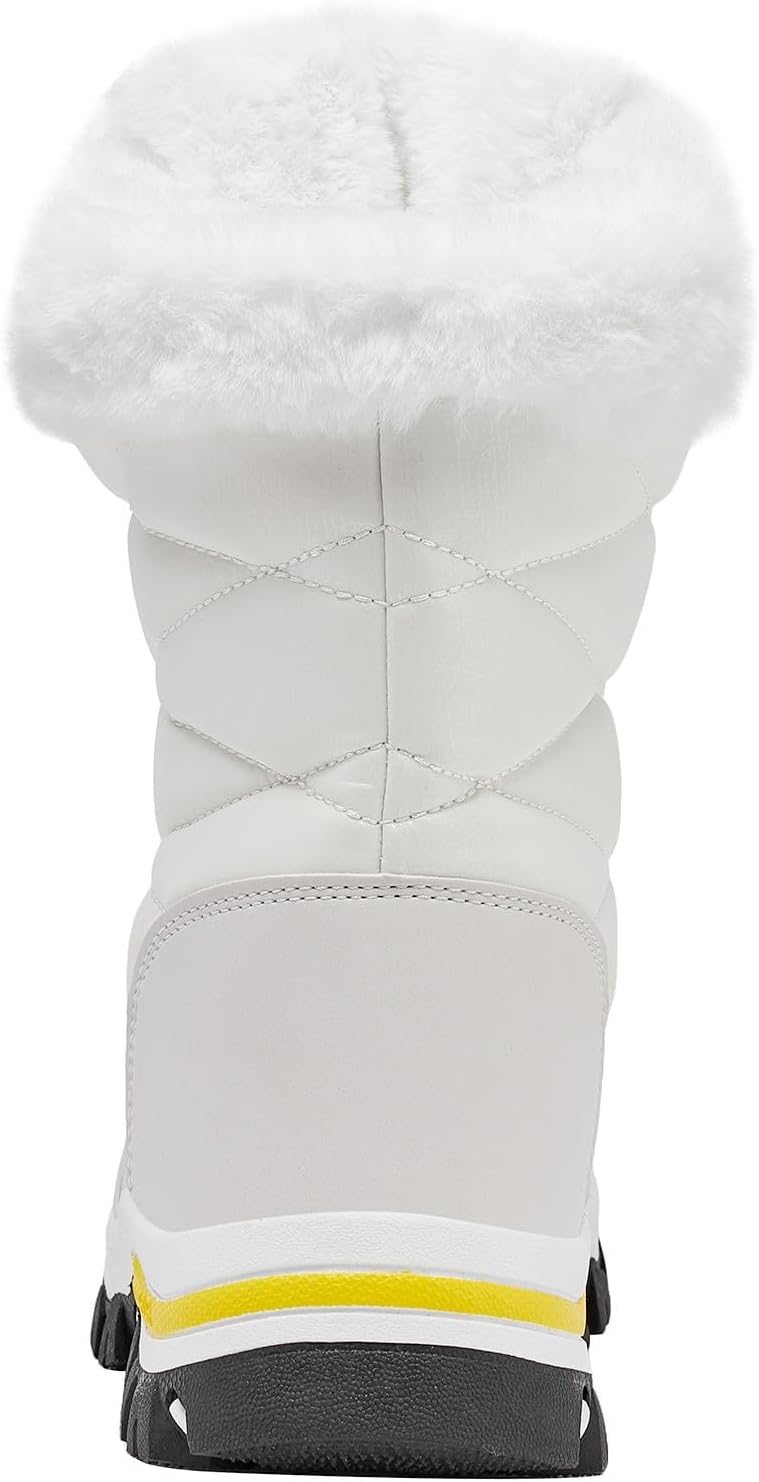 HOBIBEAR Women's Waterproof Winter Snow Boots Lightweight Warm Faux Fur Lined Mid-Calf Booties