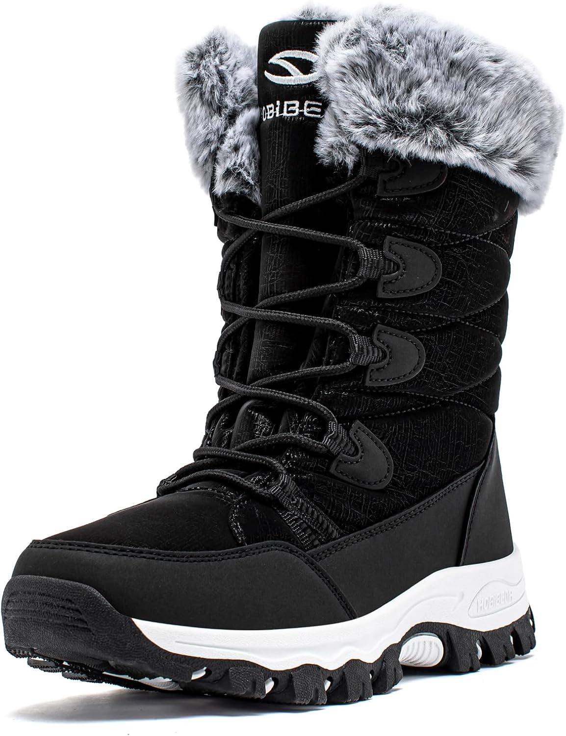 HOBIBEAR Women's Waterproof Winter Snow Boots Lightweight Warm Faux Fur Lined Mid-Calf Booties