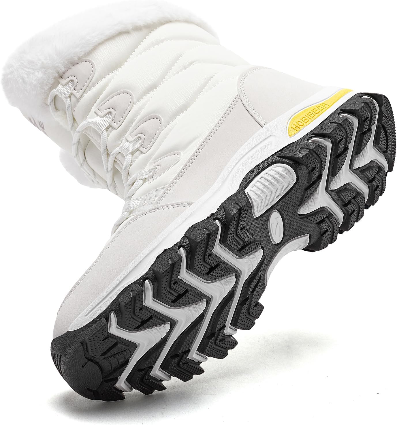 HOBIBEAR Women's Waterproof Winter Snow Boots Lightweight Warm Faux Fur Lined Mid-Calf Booties