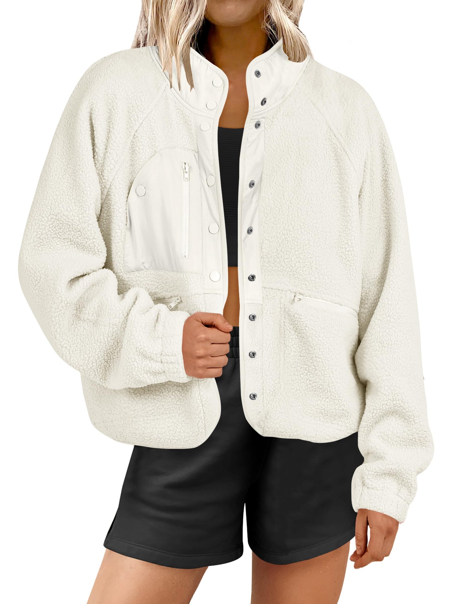 Women's Button Down Fuzzy Fleece Jacket (Buy 2 Free Shipping)