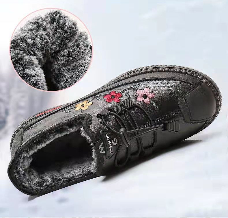 Beauty's thickened warm non-slip waterproof cotton shoes