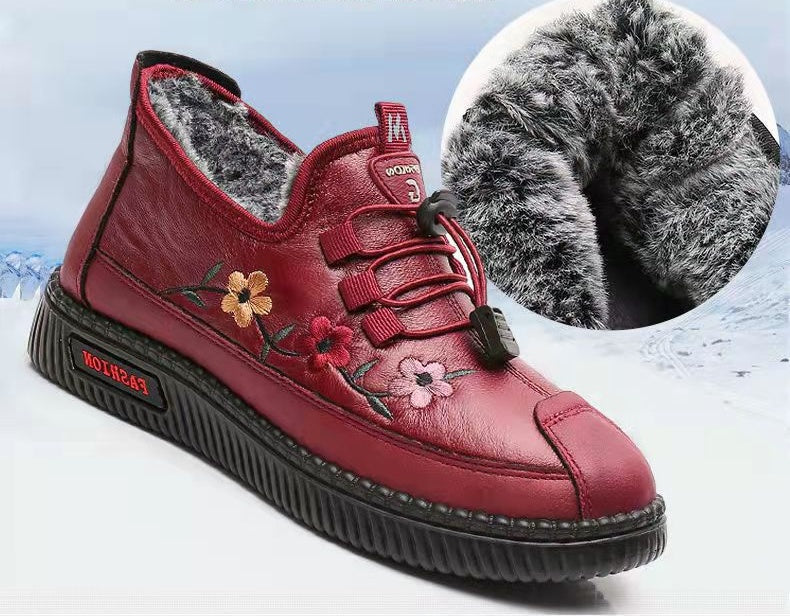 Beauty's thickened warm non-slip waterproof cotton shoes