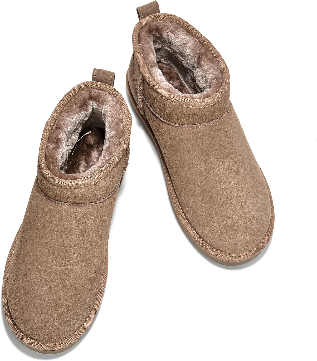 Genuine Suede Ankle Boots for Women - Water Resistant Winter Boots for Women - Memory Foam Insole Trending Shoes for Women - Comfortable Women's Ankle Boots (Hippy)