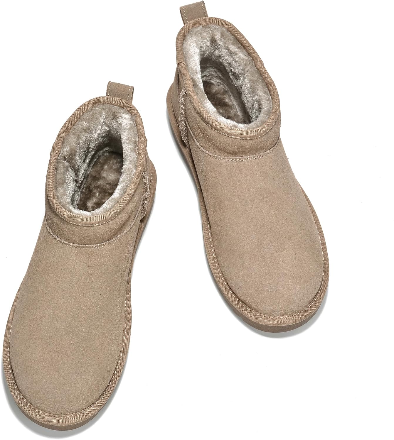 Genuine Suede Ankle Boots for Women - Water Resistant Winter Boots for Women - Memory Foam Insole Trending Shoes for Women - Comfortable Women's Ankle Boots (Hippy)