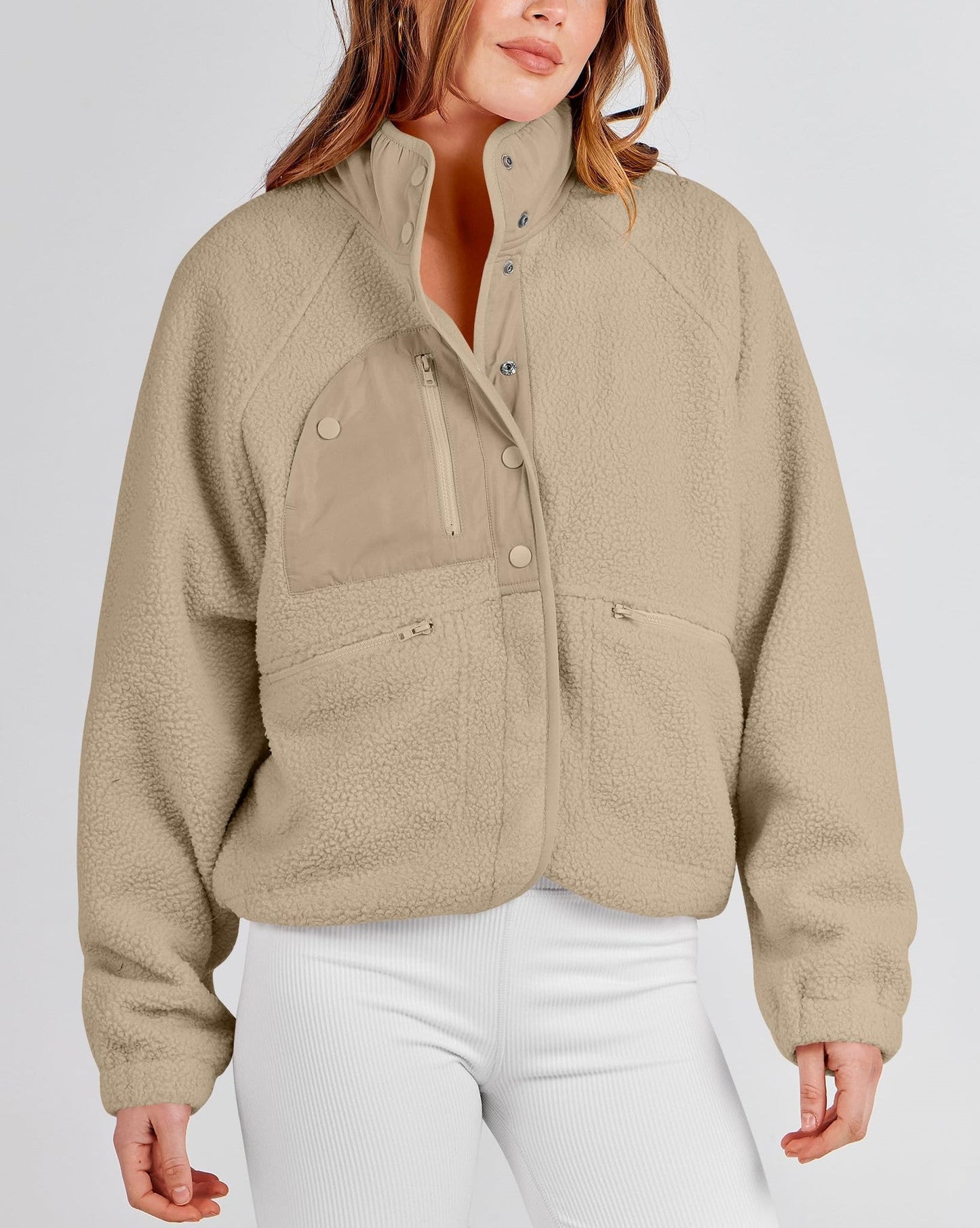 Women's Button Down Fuzzy Fleece Jacket (Buy 2 Free Shipping)