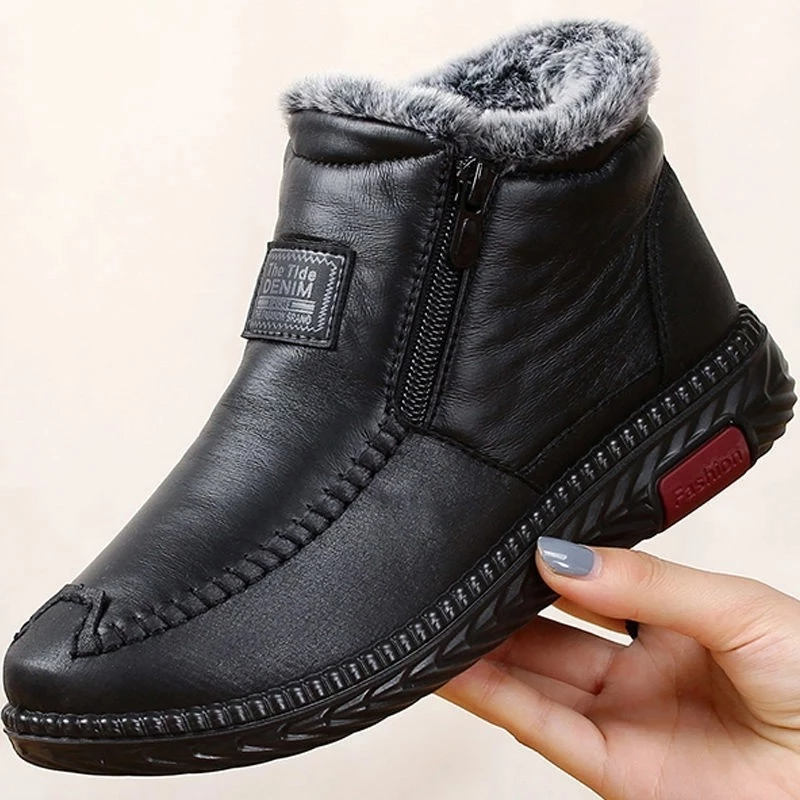 Women's Waterproof Warm Leather Boots