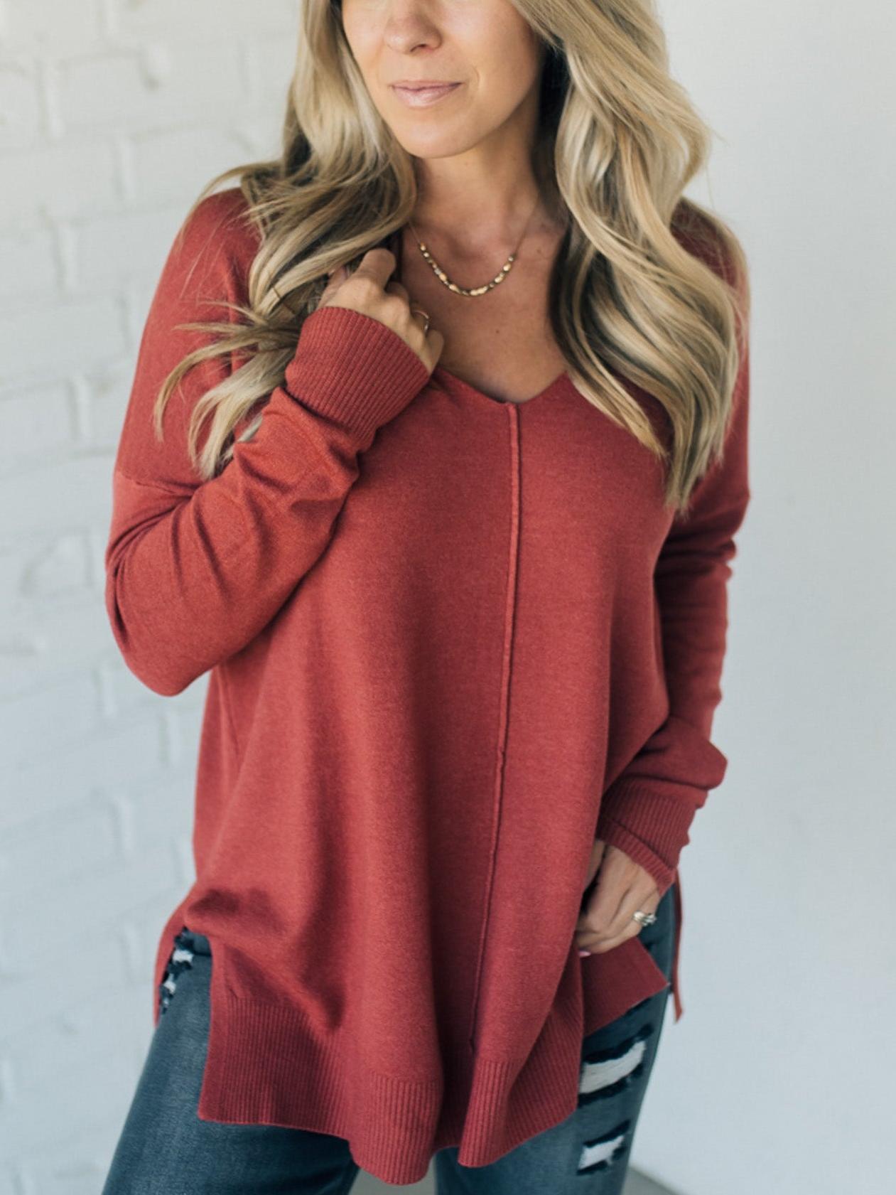 ?So Soft Seam Front Sweater (Buy 2 Free Shipping)