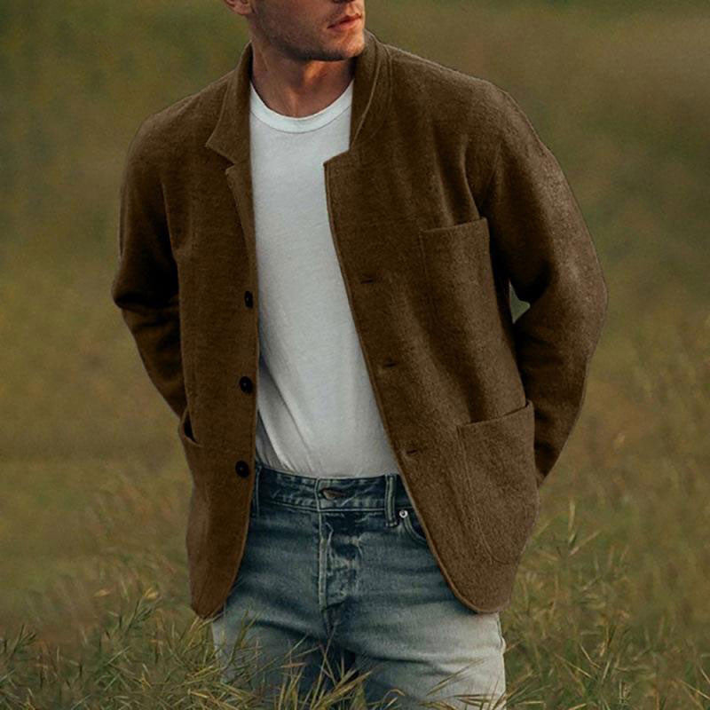 CLEARANCE SALE🔥 Men's Solid Color Fashion Jacket Coat Casual Jacket Coat