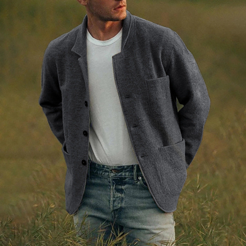 CLEARANCE SALE🔥 Men's Solid Color Fashion Jacket Coat Casual Jacket Coat