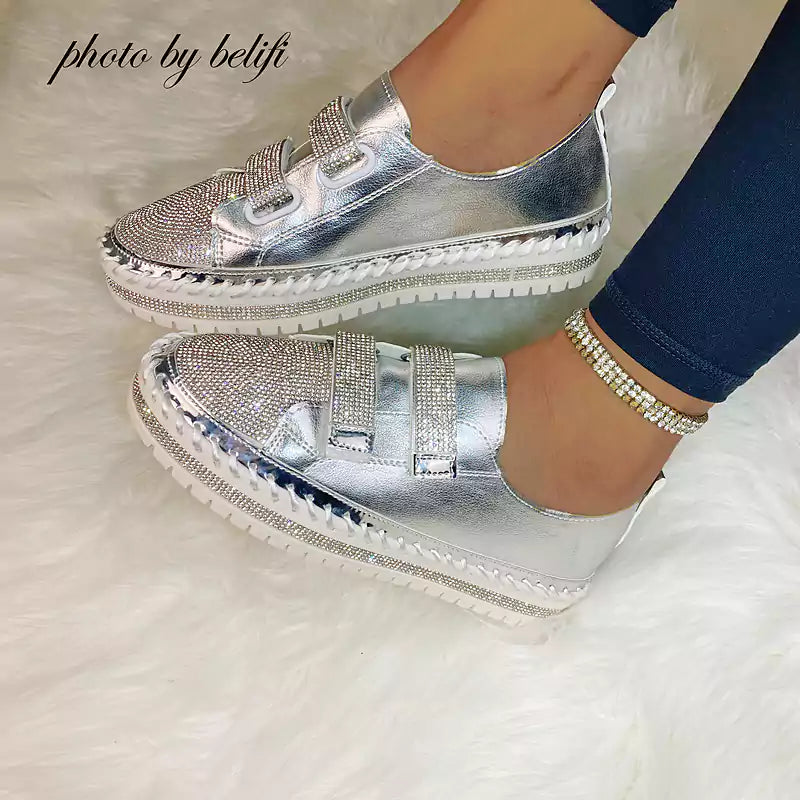 LetcloTM Versatile Flat Bottom Rhinestone Casual Shoes