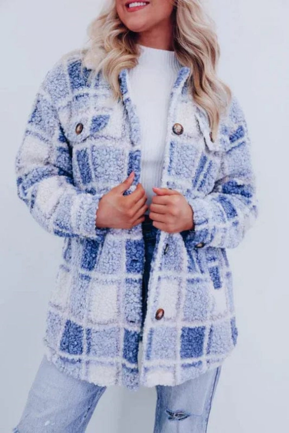 Women's Teddy Plaid Wool Jacket£¨Buy 2 Free Shipping£©