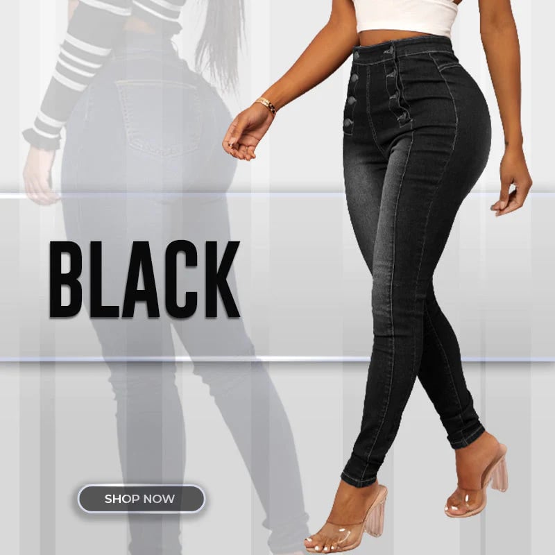 đź’ĄDouble Breasted High Waist Skinny Jeans