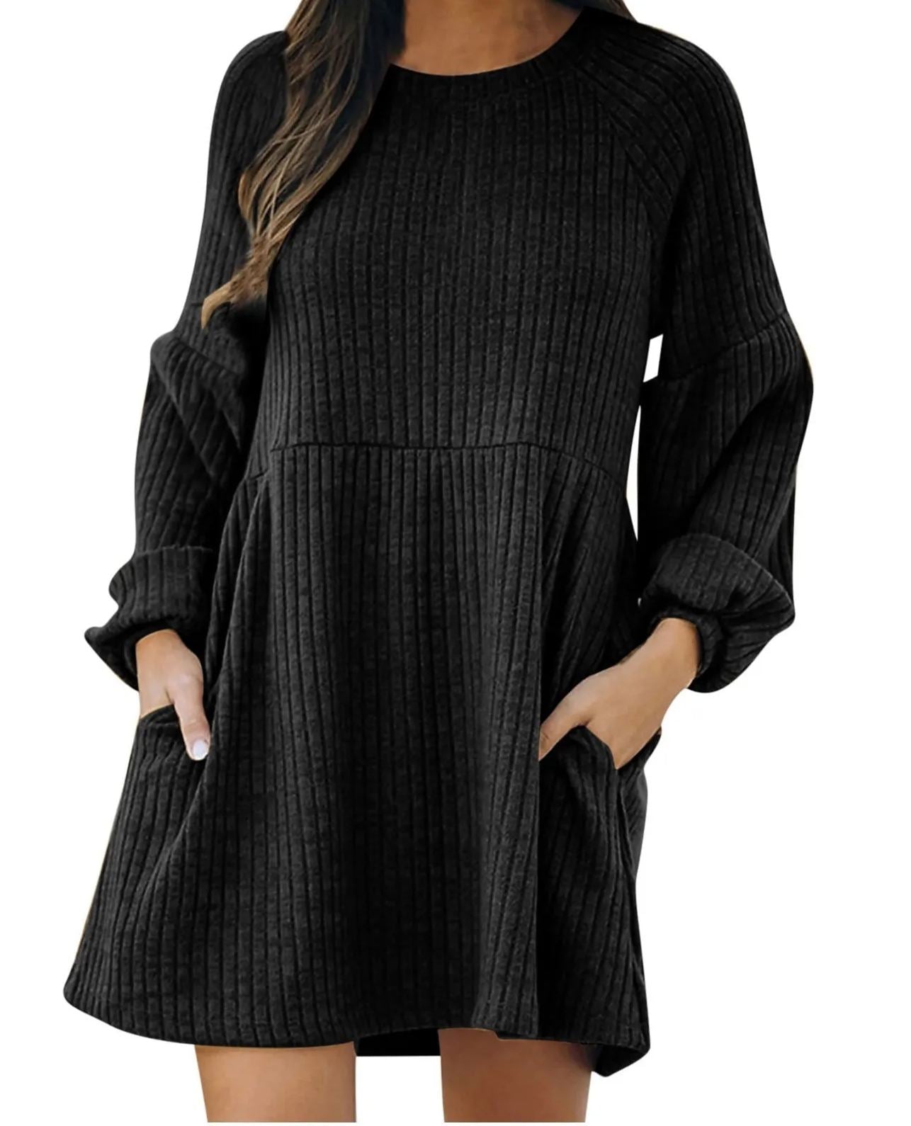 Women's Ribbed Mini Dresses with Pockets (Buy 2 Free Shipping)