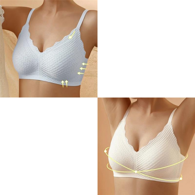 🔥Hot Sell🔥Buy 1 Get 1 Free⏰Transpirable Ice Silk Wireless Push Up Plus Size Bra