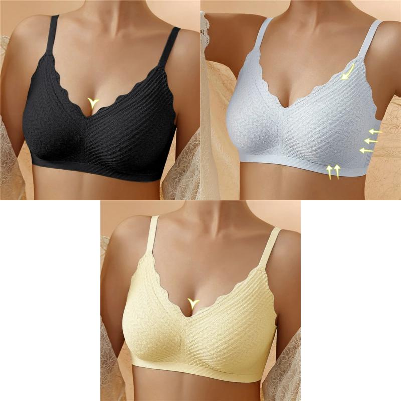 🔥Hot Sell🔥Buy 1 Get 1 Free⏰Transpirable Ice Silk Wireless Push Up Plus Size Bra