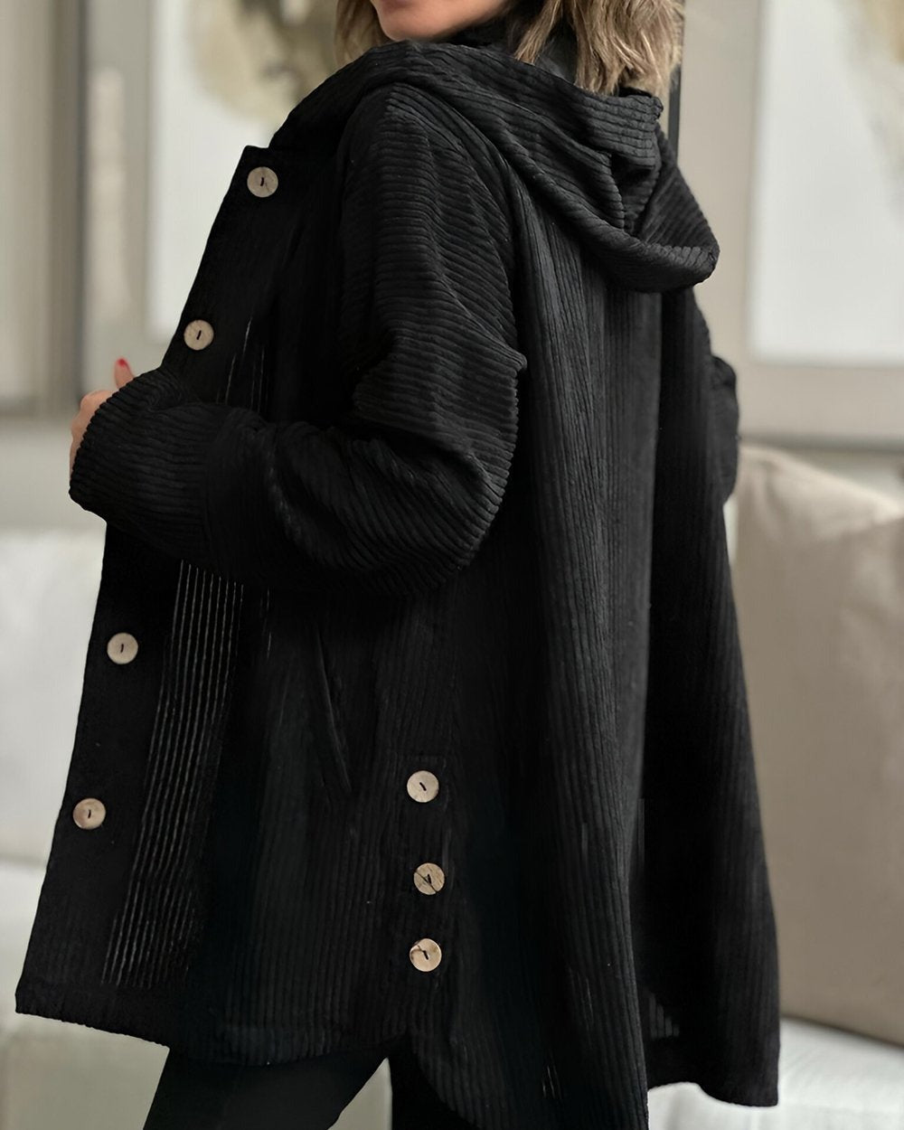 Corduroy Casual Hooded Jacket(Free Shipping)