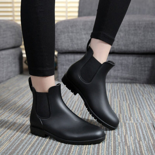 Women's Waterproof Non-Slip Rubber Ankle Boots