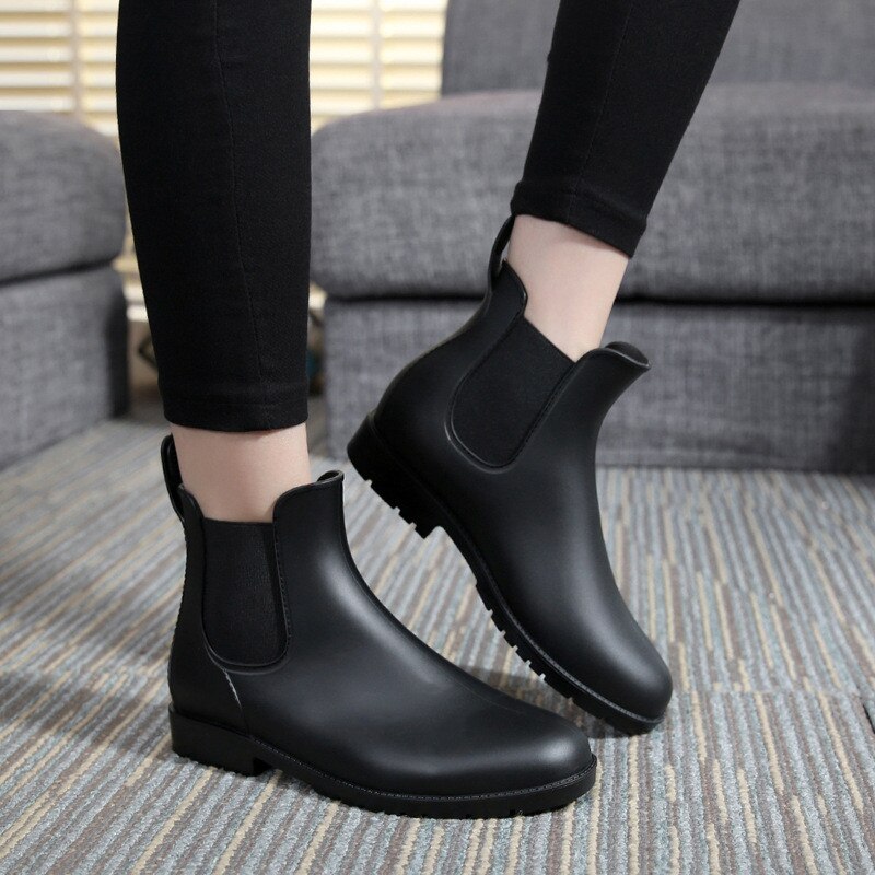 Women's Waterproof Non-Slip Rubber Ankle Boots