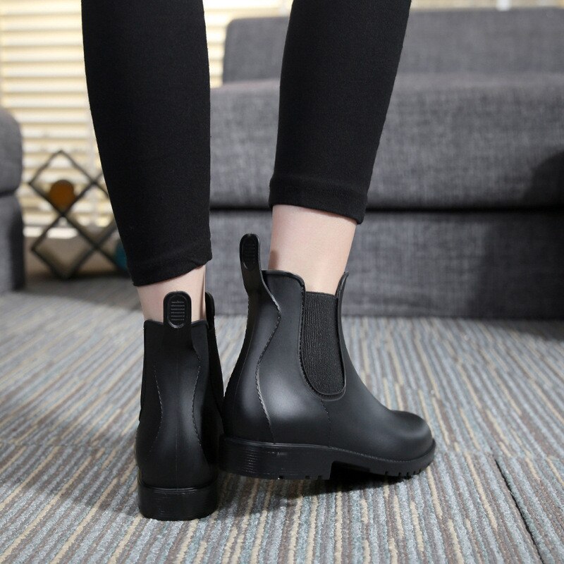 Women's Waterproof Non-Slip Rubber Ankle Boots