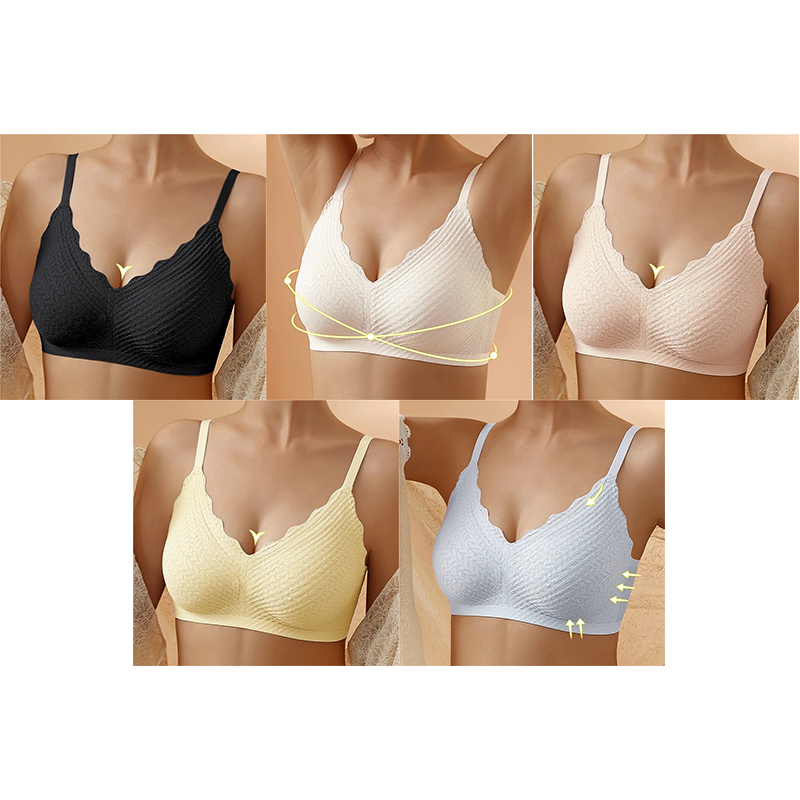 🔥Hot Sell🔥Buy 1 Get 1 Free⏰Transpirable Ice Silk Wireless Push Up Plus Size Bra