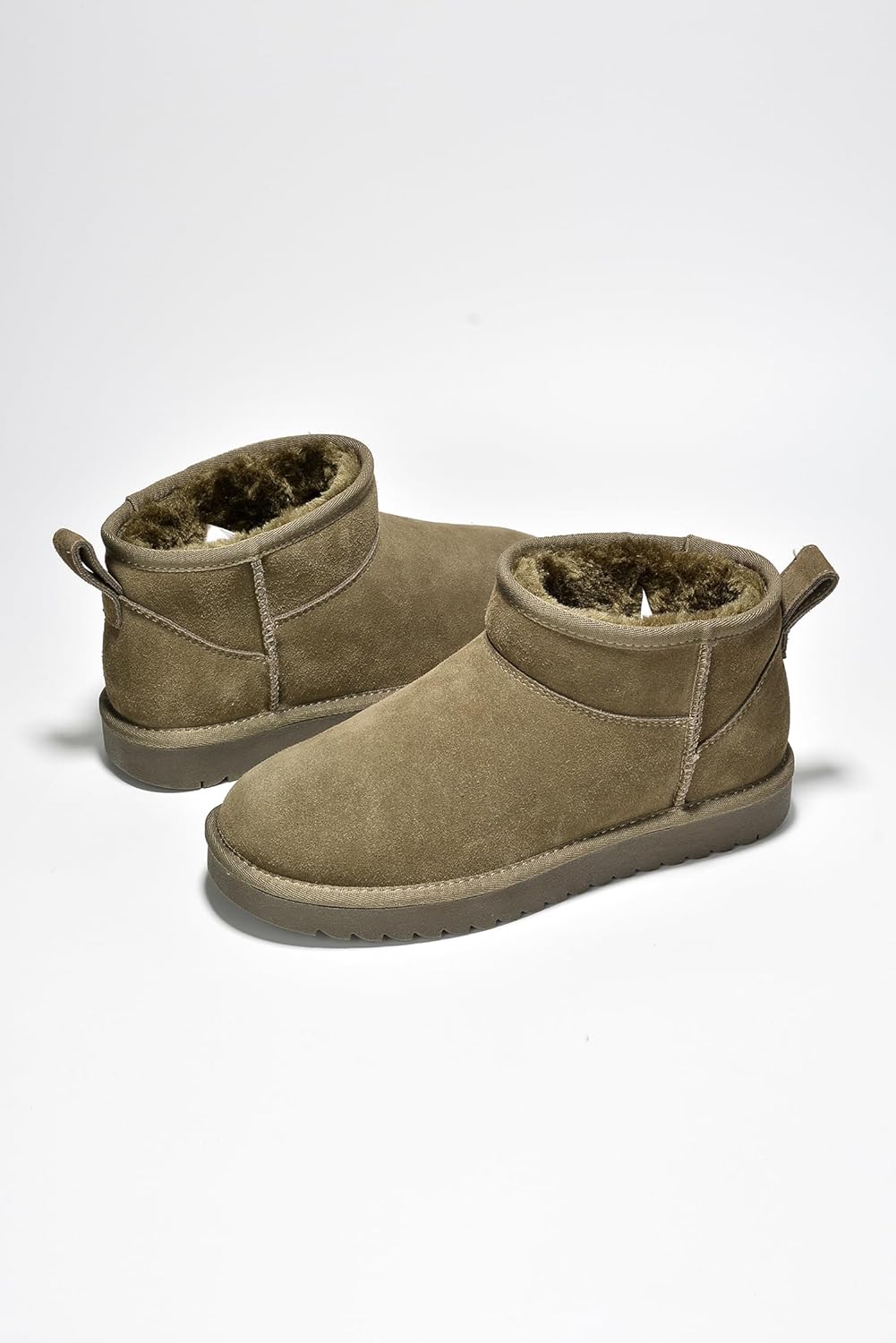 Genuine Suede Ankle Boots for Women - Water Resistant Winter Boots for Women - Memory Foam Insole Trending Shoes for Women - Comfortable Women's Ankle Boots (Hippy)