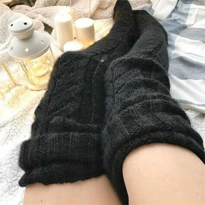2024 Warm Over Knee Extra Long Knitted Socks