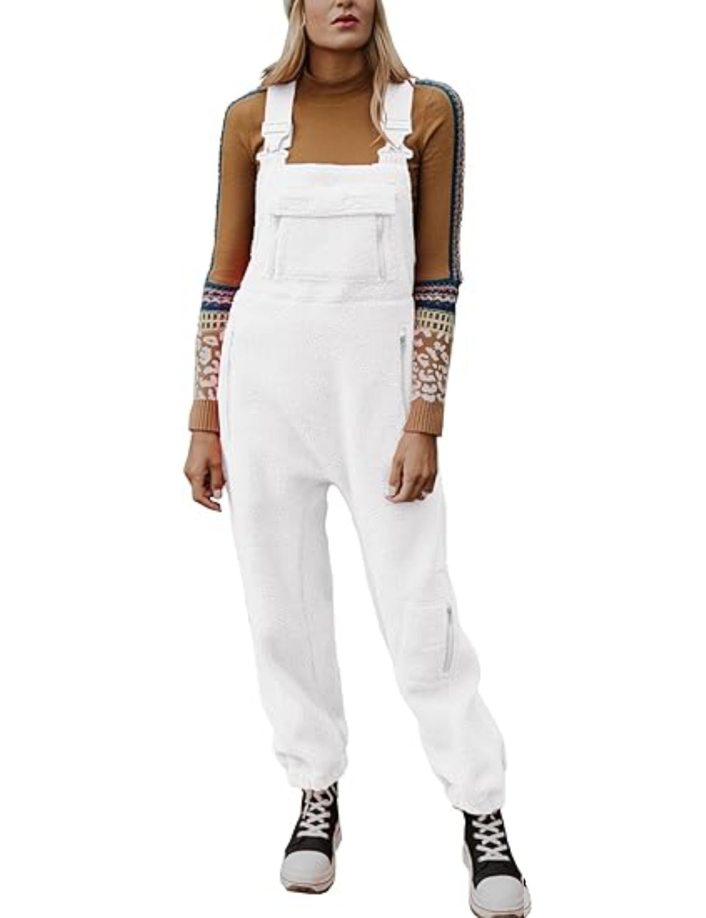 Christmas Sale 50% OFF - 2024 New Women's Fleece Warm Overalls Loose Casual Jumpsuits (Buy 2 Free Shipping)