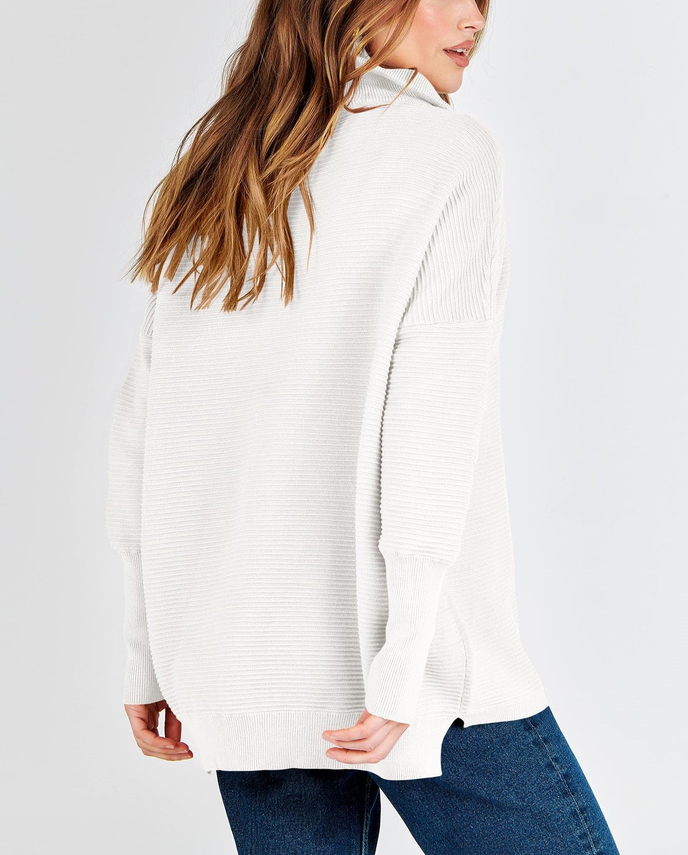 Women's Quarter Zip Rib Knit Cozy Pullover Sweaters  (Buy 2 Free Shipping)