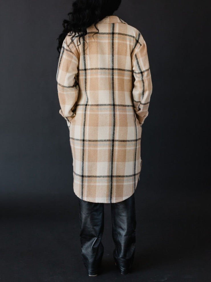 Women's Long Plaid Flannel Shirt Jacket (Buy 2 Free Shipping)
