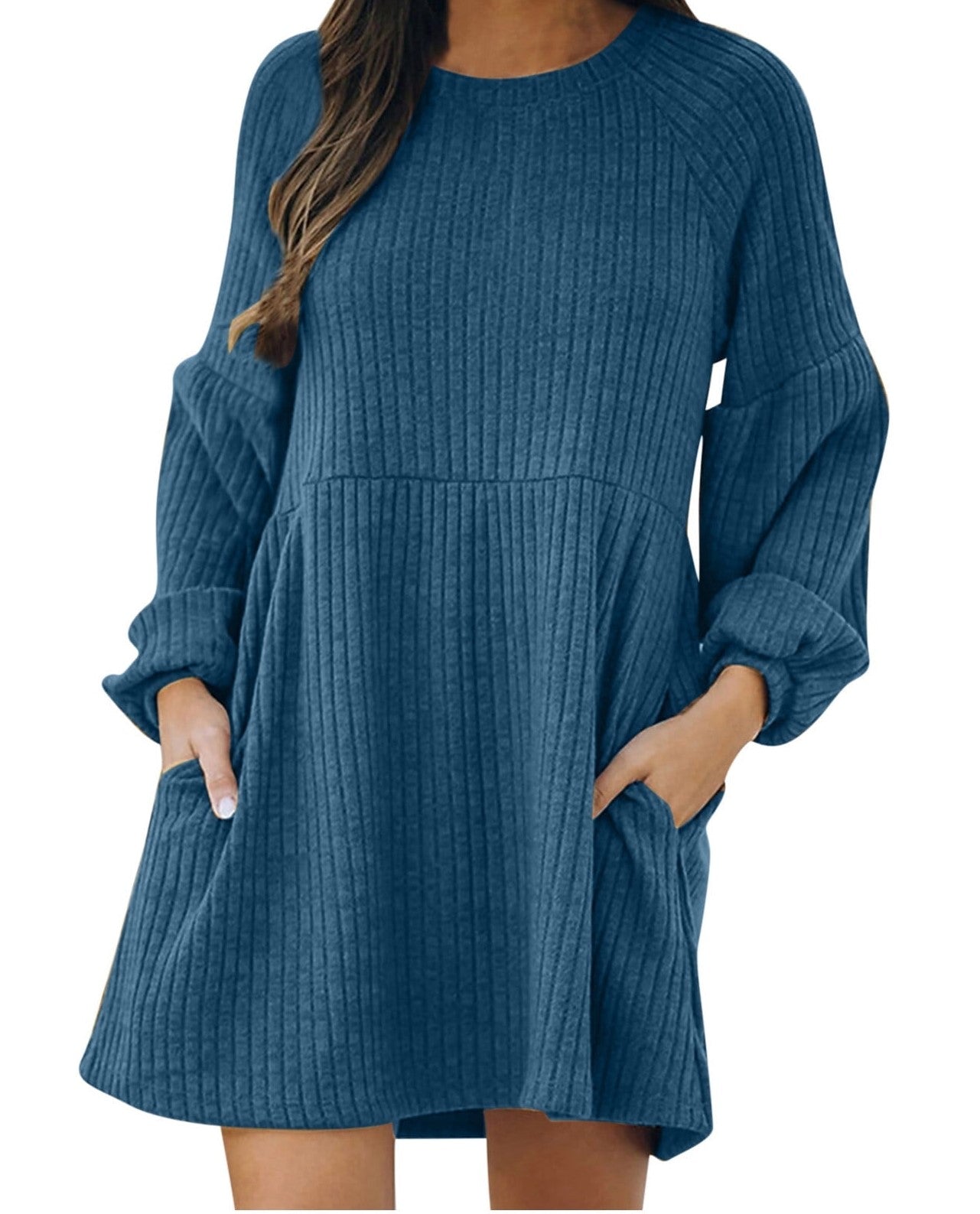 Women's Ribbed Mini Dresses with Pockets (Buy 2 Free Shipping)