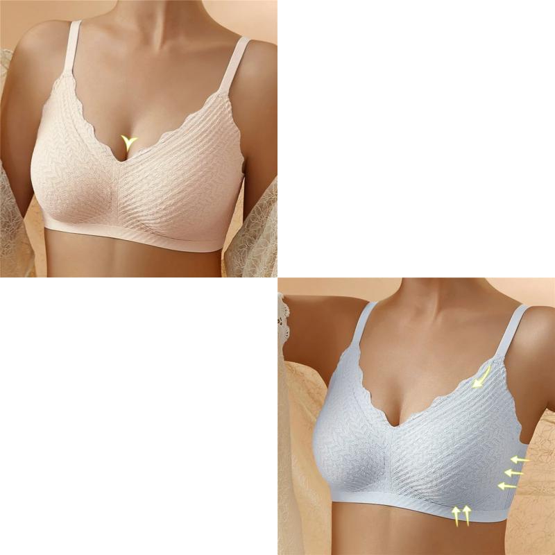 🔥Hot Sell🔥Buy 1 Get 1 Free⏰Transpirable Ice Silk Wireless Push Up Plus Size Bra