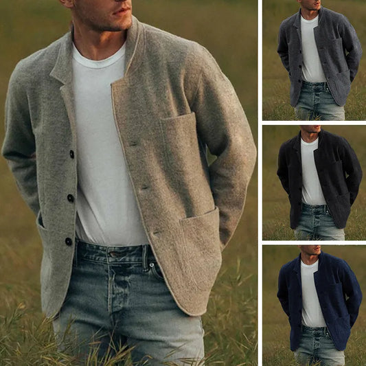 CLEARANCE SALE🔥 Men's Solid Color Fashion Jacket Coat Casual Jacket Coat