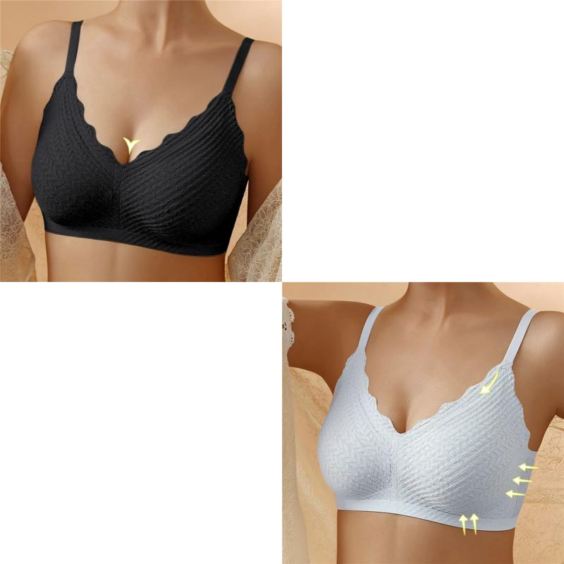 🔥Hot Sell🔥Buy 1 Get 1 Free⏰Transpirable Ice Silk Wireless Push Up Plus Size Bra
