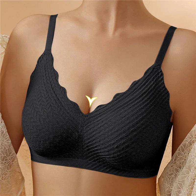 🔥Hot Sell🔥Buy 1 Get 1 Free⏰Transpirable Ice Silk Wireless Push Up Plus Size Bra