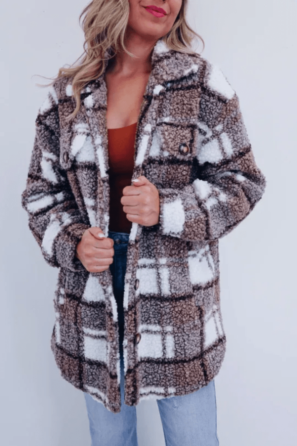Women's Teddy Plaid Wool Jacket£¨Buy 2 Free Shipping£©