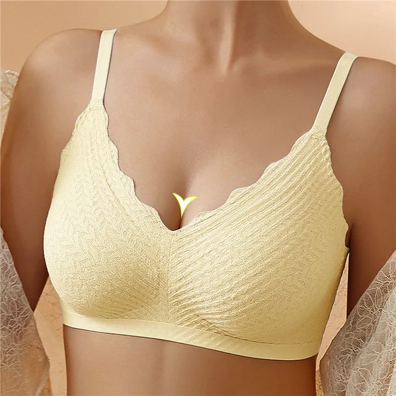 🔥Hot Sell🔥Buy 1 Get 1 Free⏰Transpirable Ice Silk Wireless Push Up Plus Size Bra